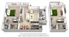 B2 2 bedroom townhome floor plan B2 2 bedroom tonwhome floor plan at The Willows on Rosemeade, Dallas